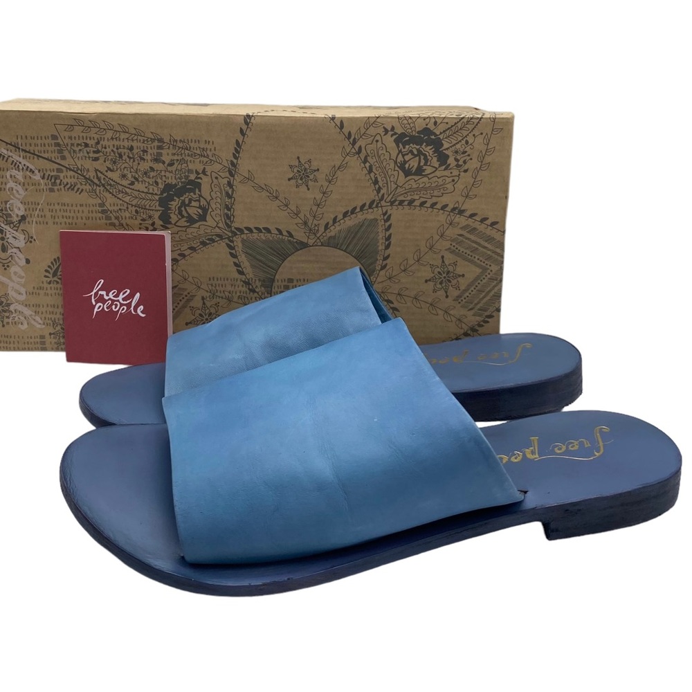 Free People Blue Leather Sandals